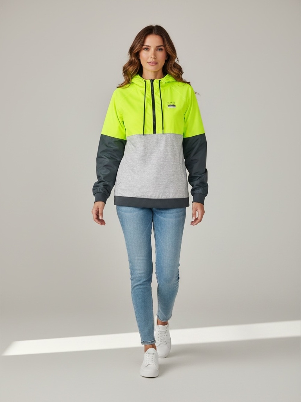 Victoria’s Secret Pink Anorak Windbreaker Neon Green